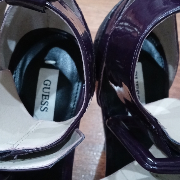 Guess purple suede and patent heels with ankle str - Picture 9 of 11